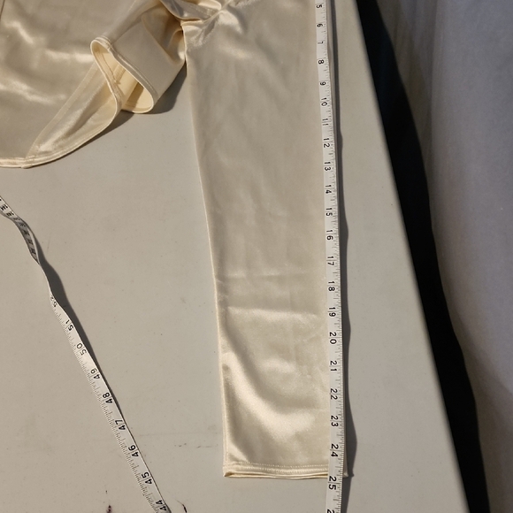 H&M NWOT DIVIDED Cream Satin Top - Picture 9 of 10